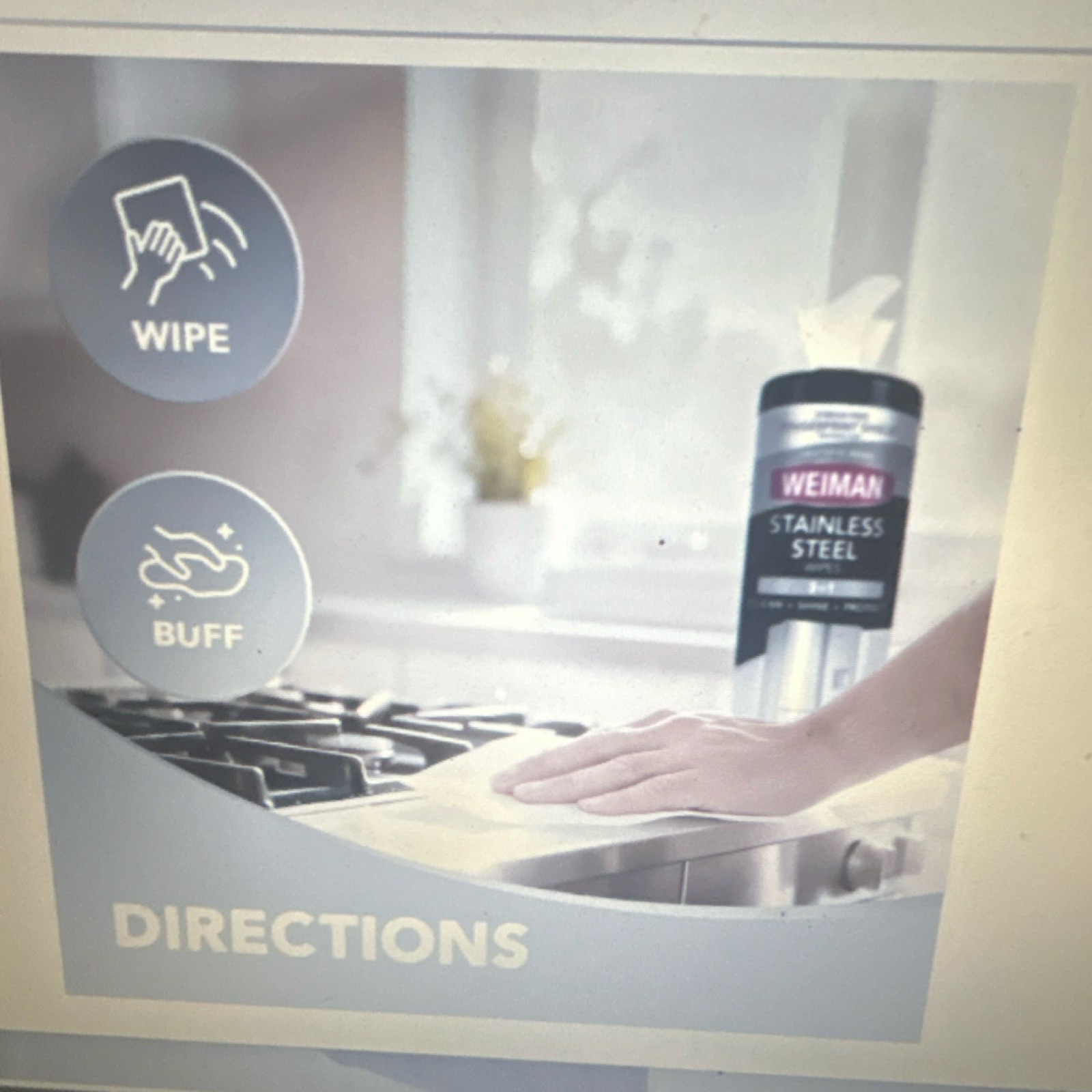 Weiman Stainless Steel Wipes 3-in-1 Clean Shine Protect Streak-Free 30 Pack