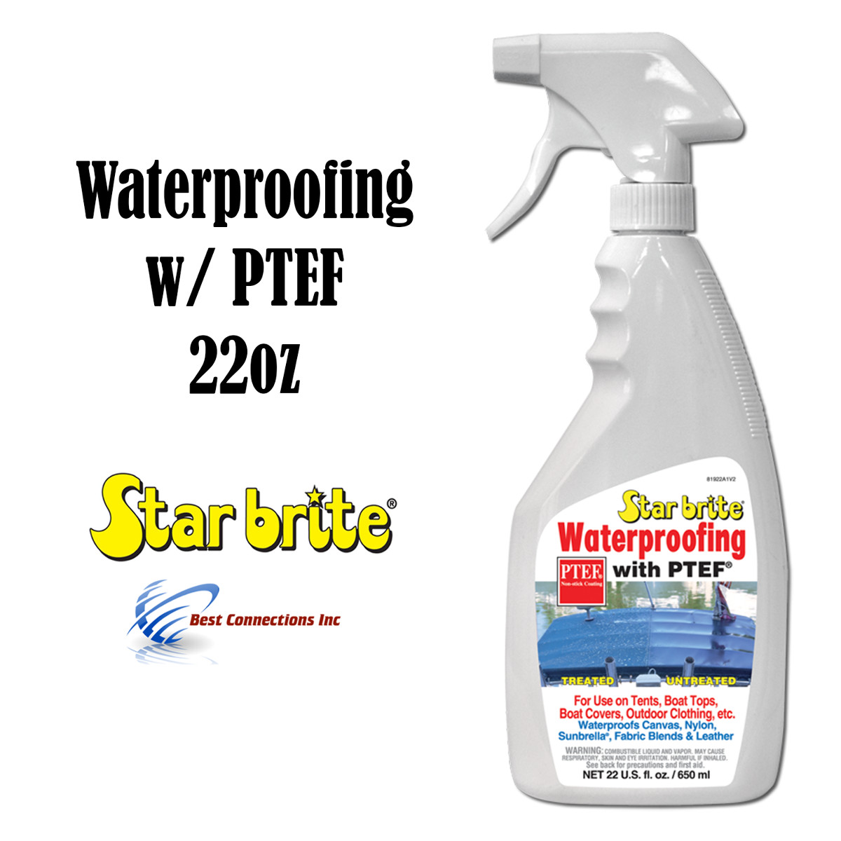 Fabric Waterproofing Protectant w/PTEF Marine Boat Cover Canvas Tent 22 oz