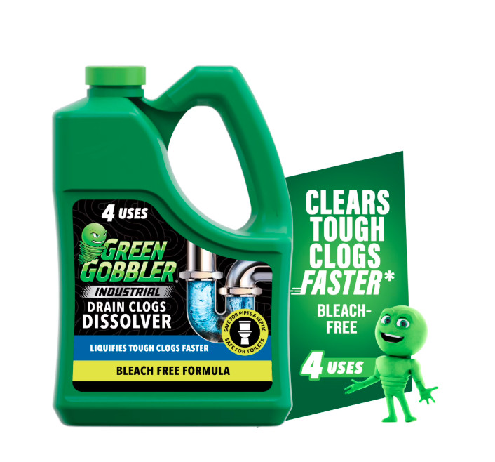 Green Gobbler Industrial Strength Drain Clog Cleaner Gel – 64oz