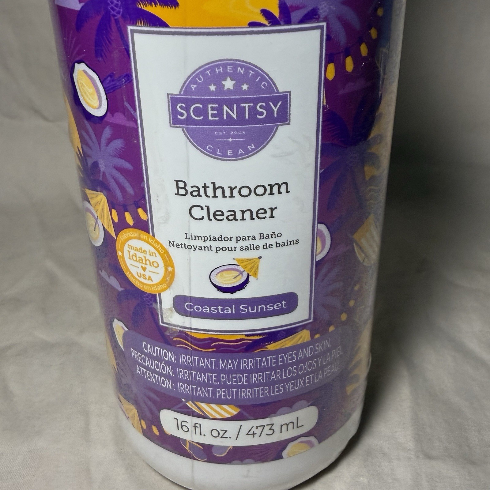 Scentsy Bathroom Cleaner Coastal Sunset 16 fl oz New Sealed Spray Bottle