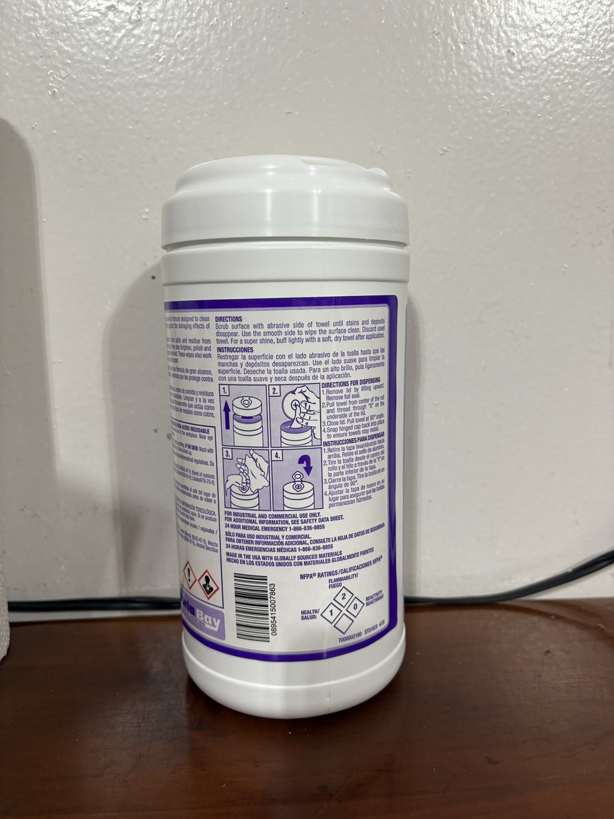 Lot of 6 Victoria Bay Stainless Steel Wipes 40-9.5×12″ Wipes Per Package