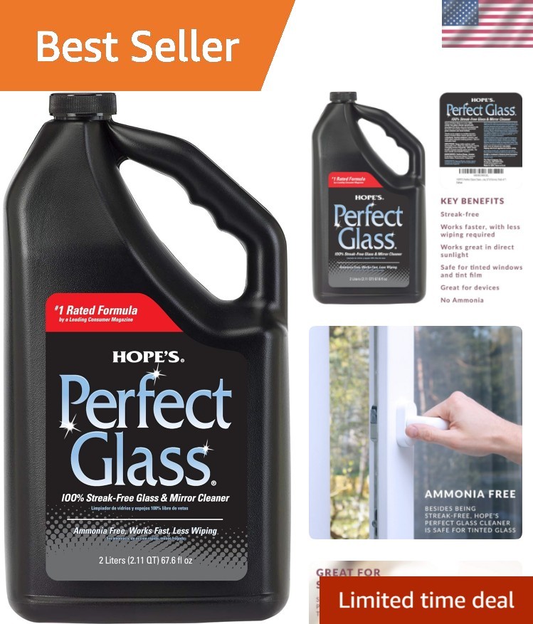 Perfect Glass Cleaner Spray Refill, Streak-Free, Ammonia-Free Window, Mirror,…