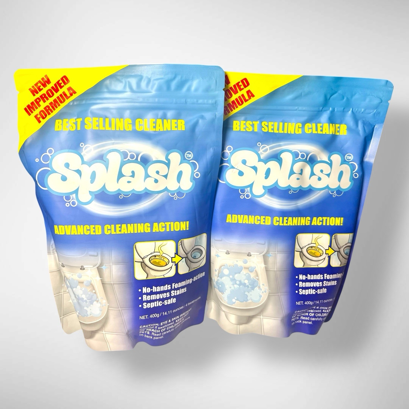 Splash Advanced Cleaning 14.11 oz Toilet Bowl Cleaner Powder Lot Of 2