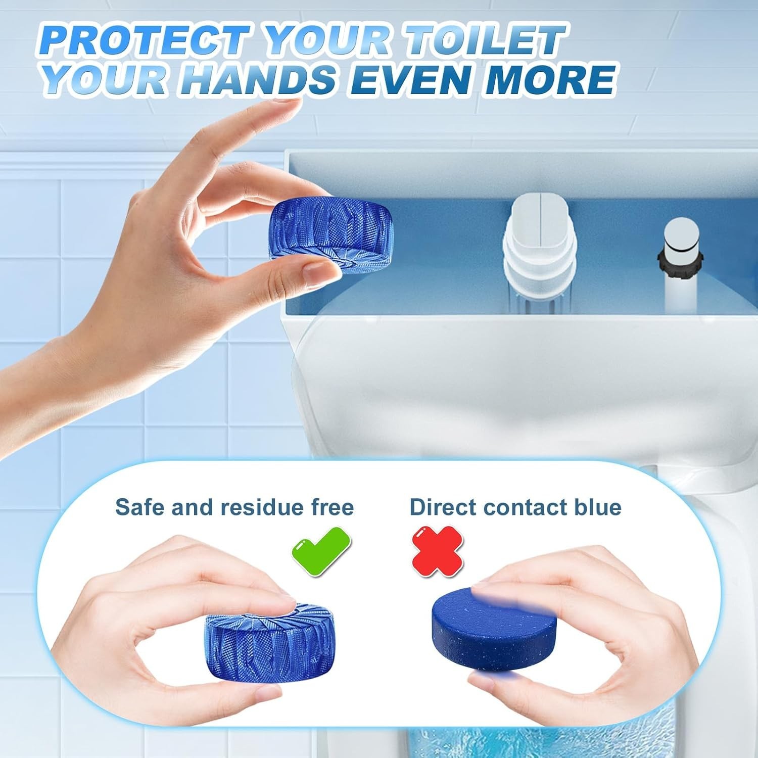 Multipurpose Bathroom Cleaners 54 Pack Commercial & Household Toilet Bowl Cleane