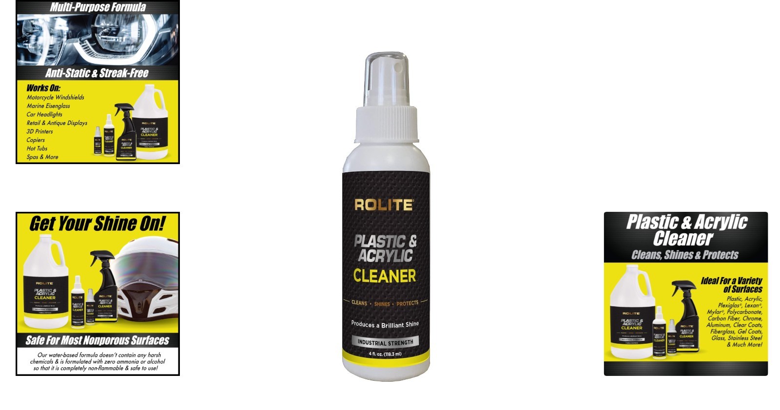 4 fl. oz. Streak-Free Plastic Cleaner for Windows & Automotive Detailing