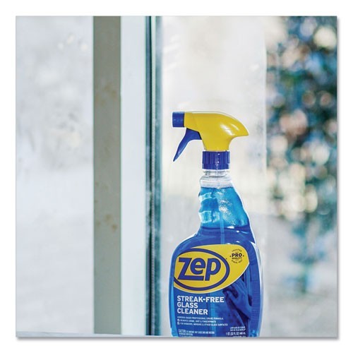 Zep Commercial Streak-Free Glass Cleaner, Pleasant Scent, 32 oz Spray Bottle