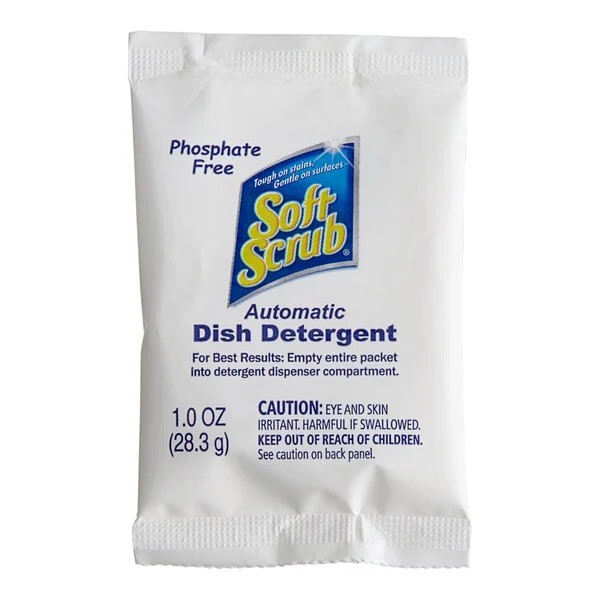 20X Soft Scrub Dish Detergent 1oz Powder Pouch Packets