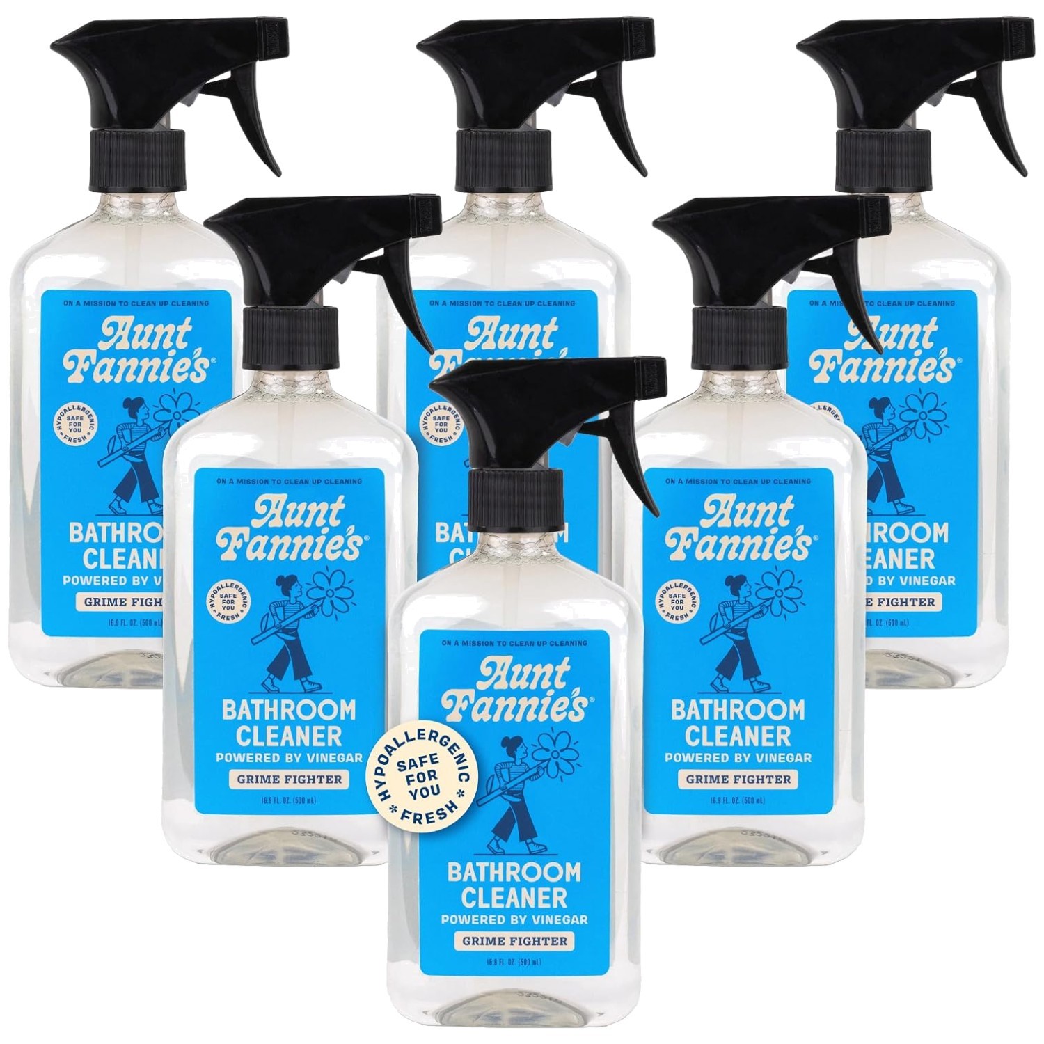 Vinegar Bathroom Cleaner Spray Pack – 6 Count