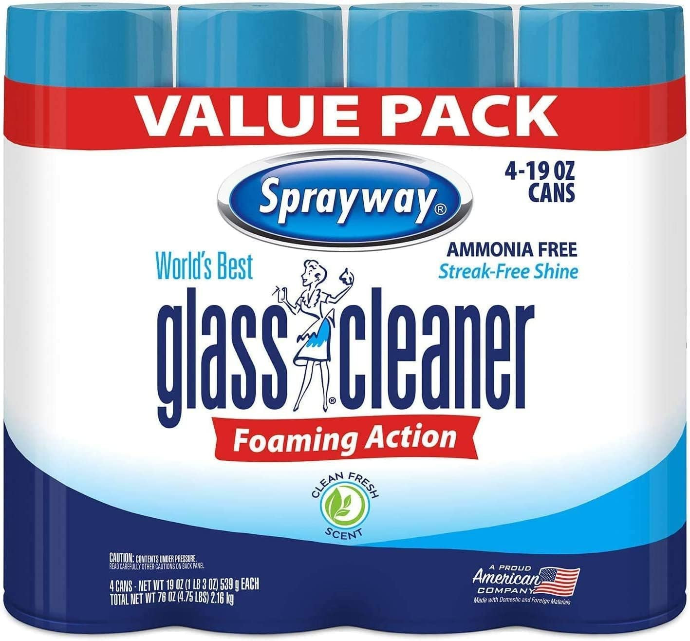 A Product of Sprayway Glass Cleaner (19Oz, 4Pk.)