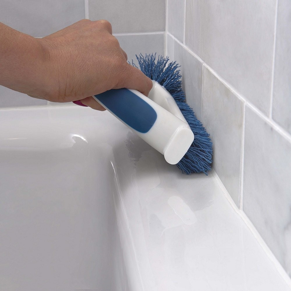 2in1 Grout Corner Brush HeavyDuty Bathroom Shower Tile Scrubber Tool