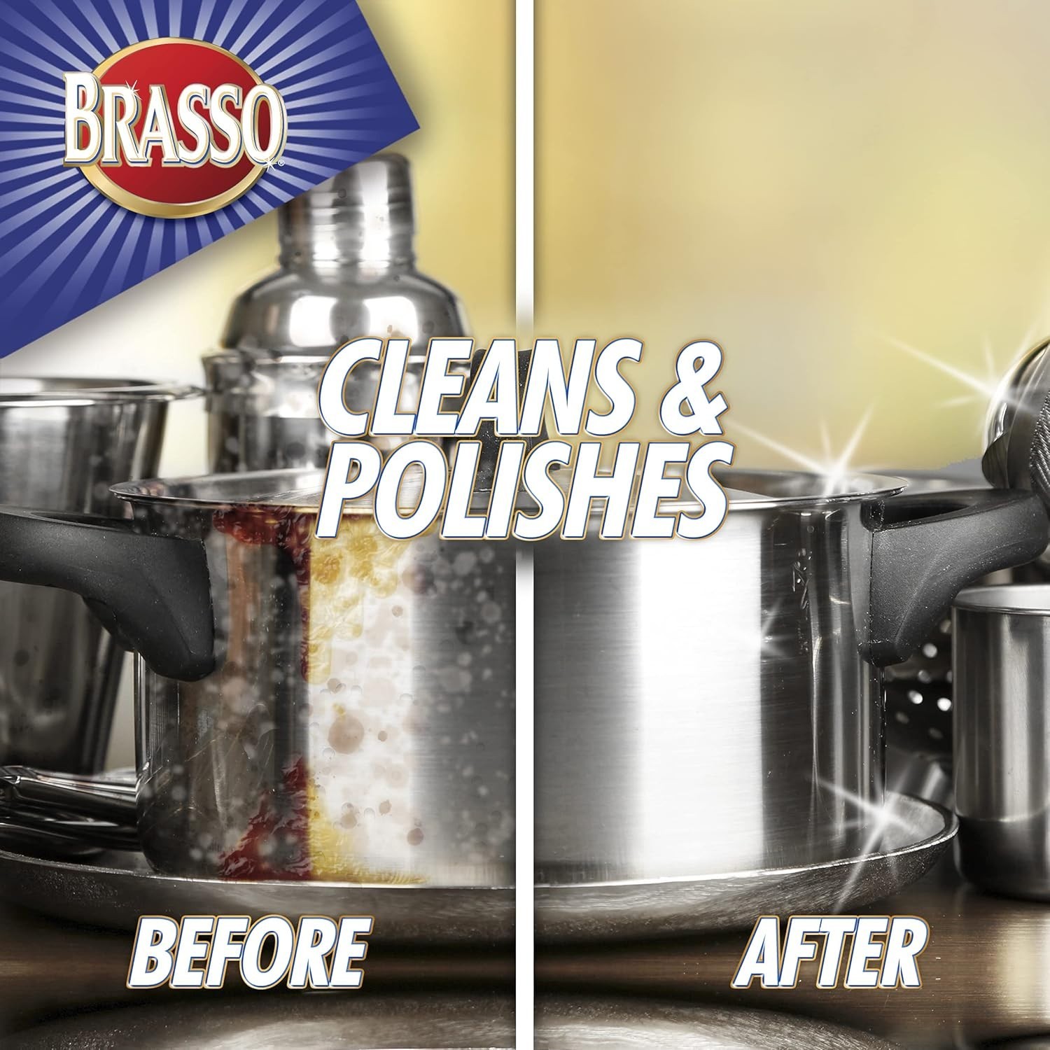 8 oz Brasso Metal Polish –All Purpose Cleaner for Brass, Bronze, Chrome & Copper