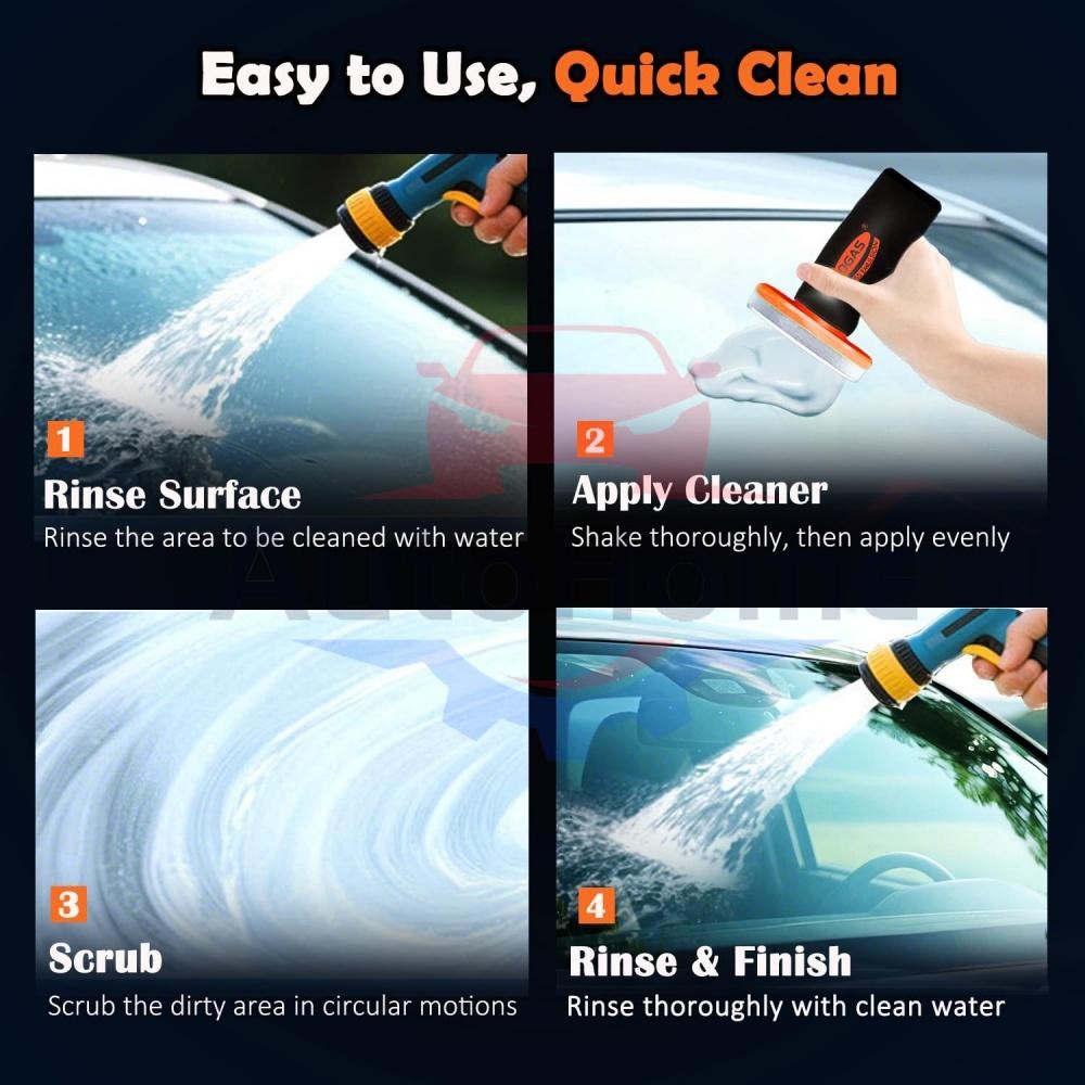 Glass Emulsion Cleaner,Handle Oil Film Remover,100ml w/ Brush Head