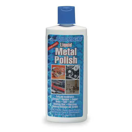 Blue Magic 200-06 Liquid Metal Polish, Size 8 Oz., Bottle