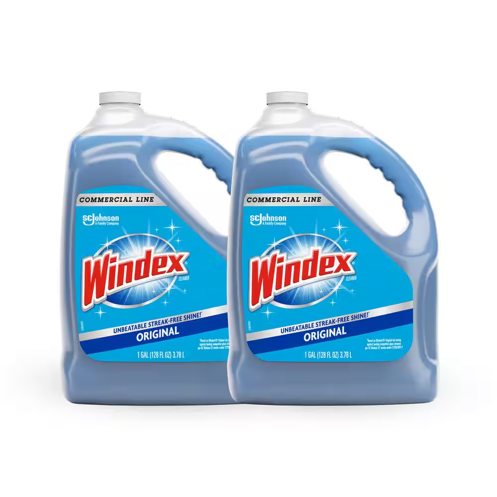NEW Original Glass Mirror Cleaner Refill 128 oz. 2-PACK Fast Acting Clean