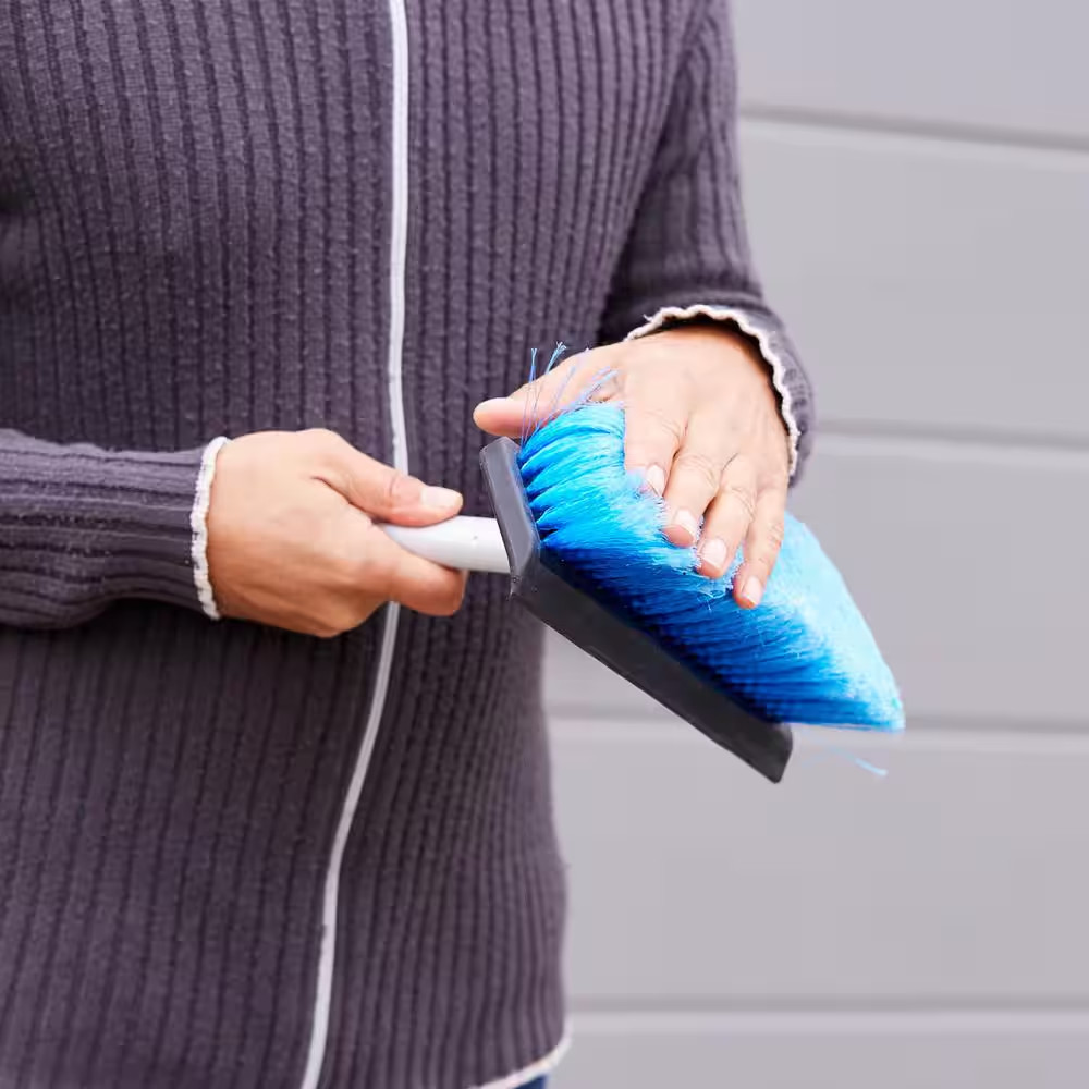 10 In. Waterflow Scrub Brush with Squeegee