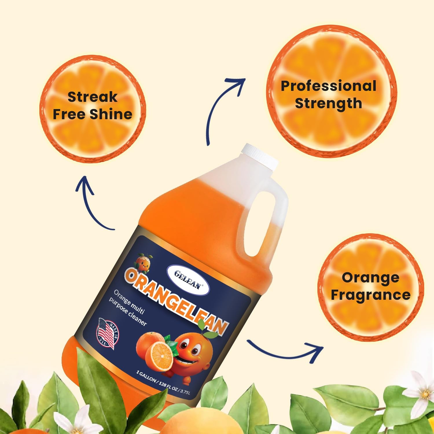 AllPurpose Cleaner Concentrate 128 oz Makes 64 Gal pH Neutral Orange Scent Floo
