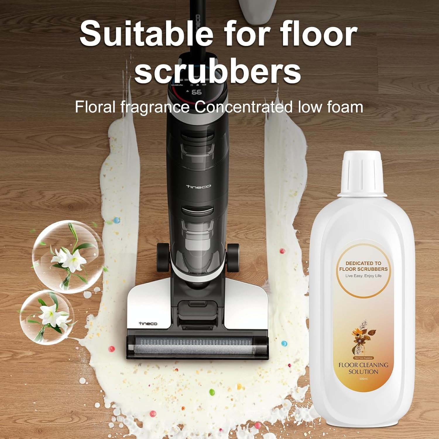 Floor Cleaning Solution Compatible with Tineco , Deep Cleans for Multiple Hard F