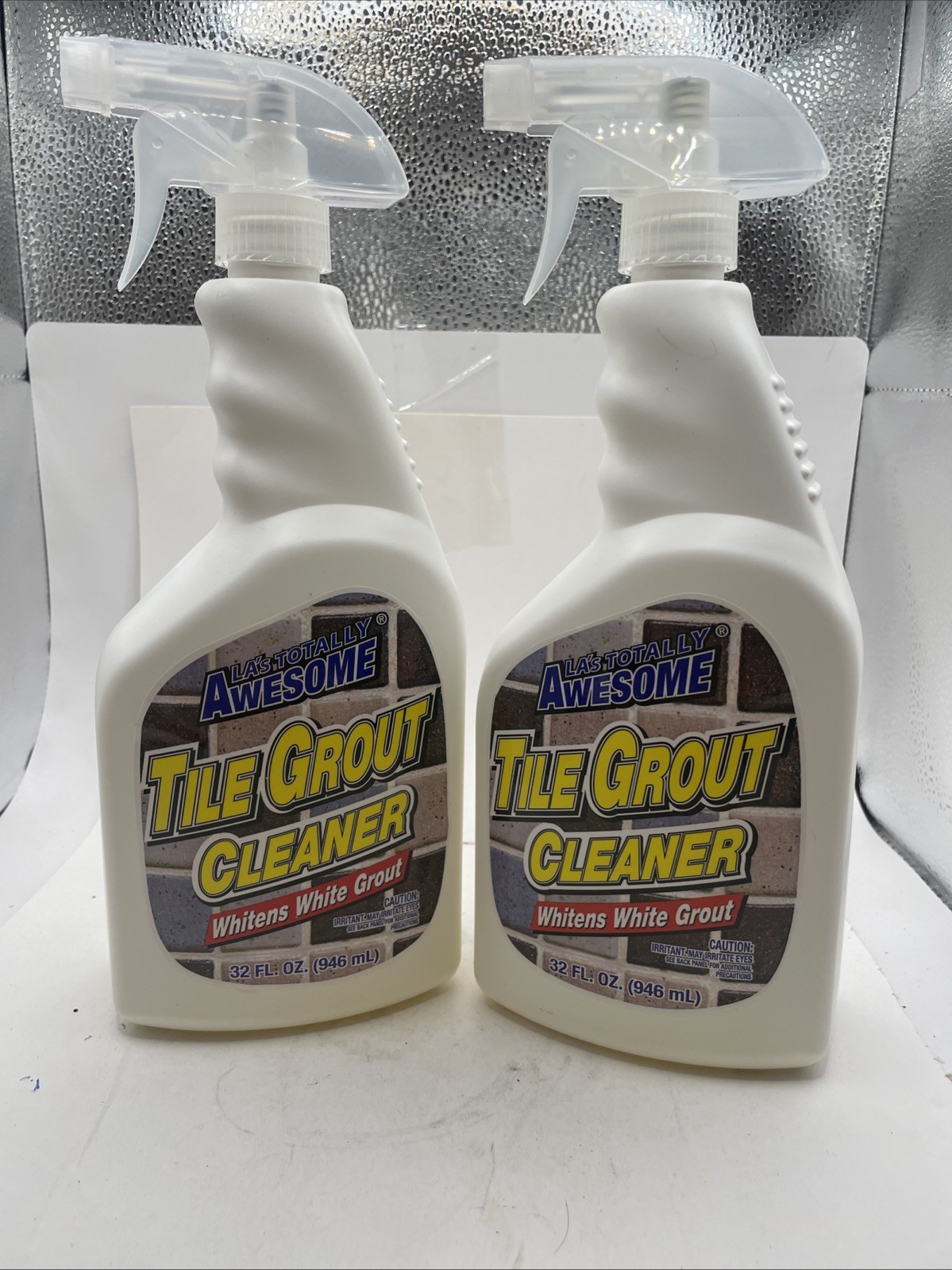 2 PACK- LA’s Totally Awesome Tile Grout Cleaner, Whitens White Grout! (32 Fl Oz)