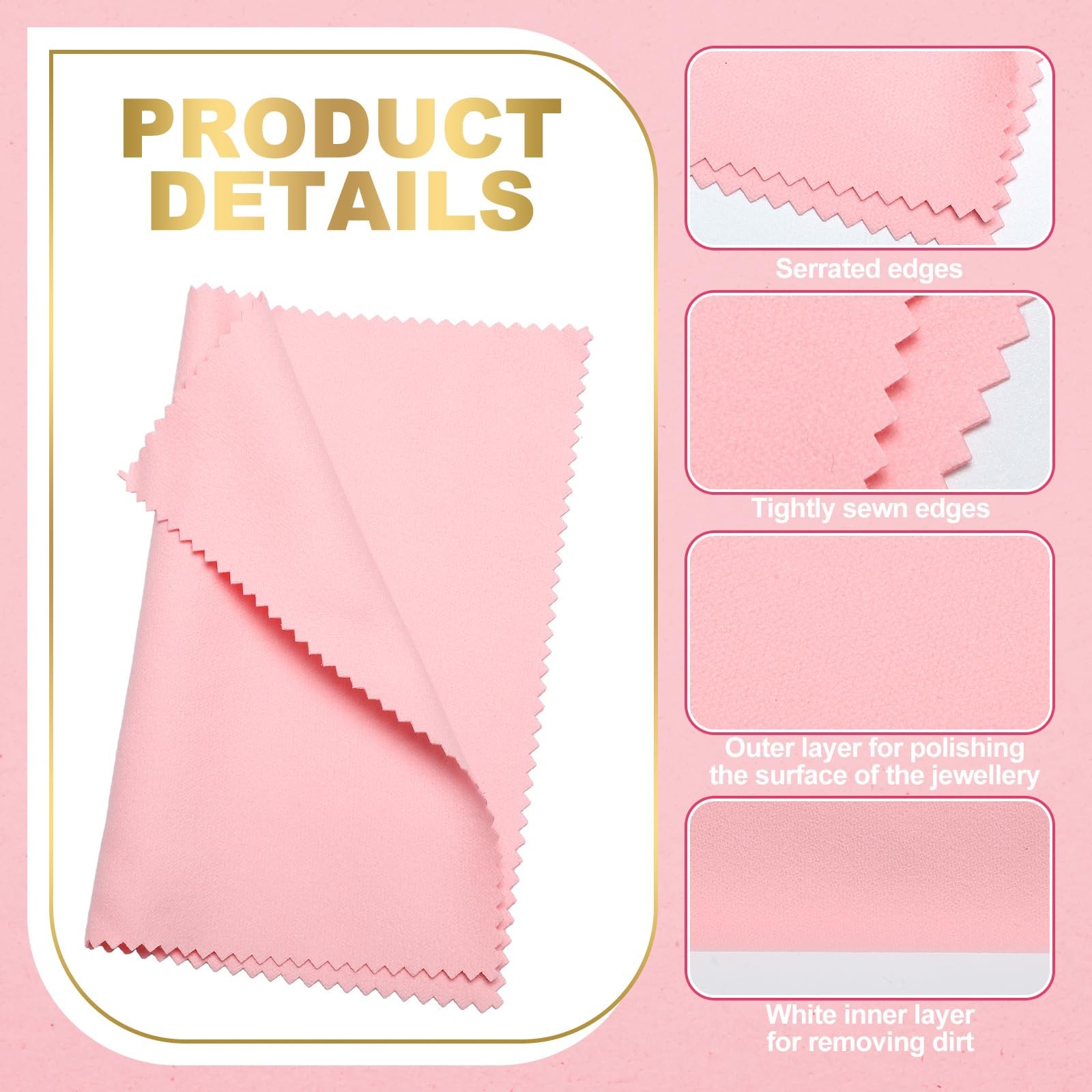 12 Pcs Jewelry Cleanning Cloth with Tube 7 x 6 Inch Silver Polishing Cloth Br…