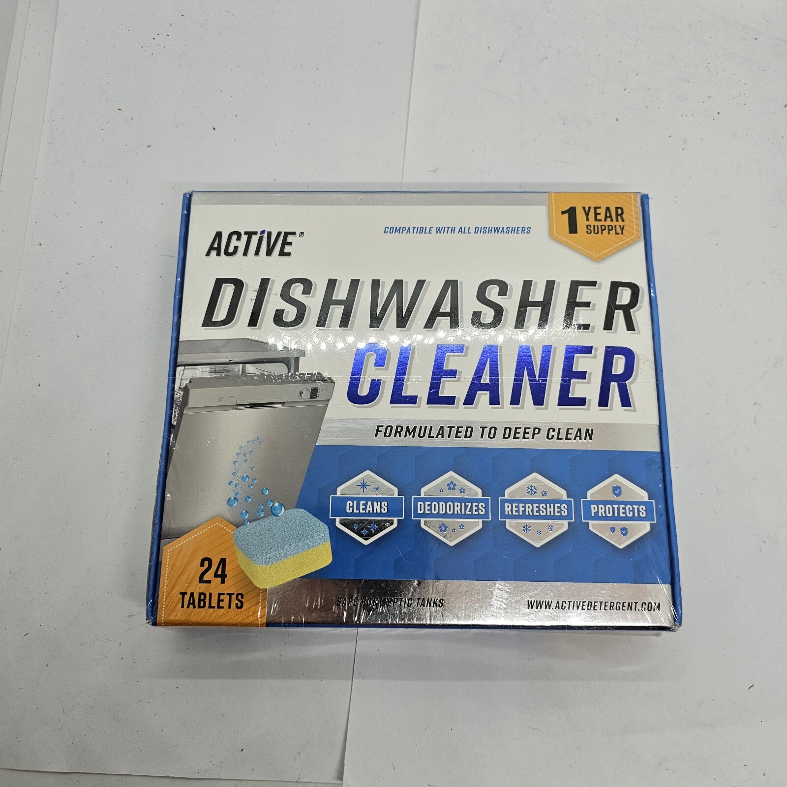 Active Dishwasher Cleaner Deodorizer Tablets (2) 24 Pack Cleaning Descaler 48
