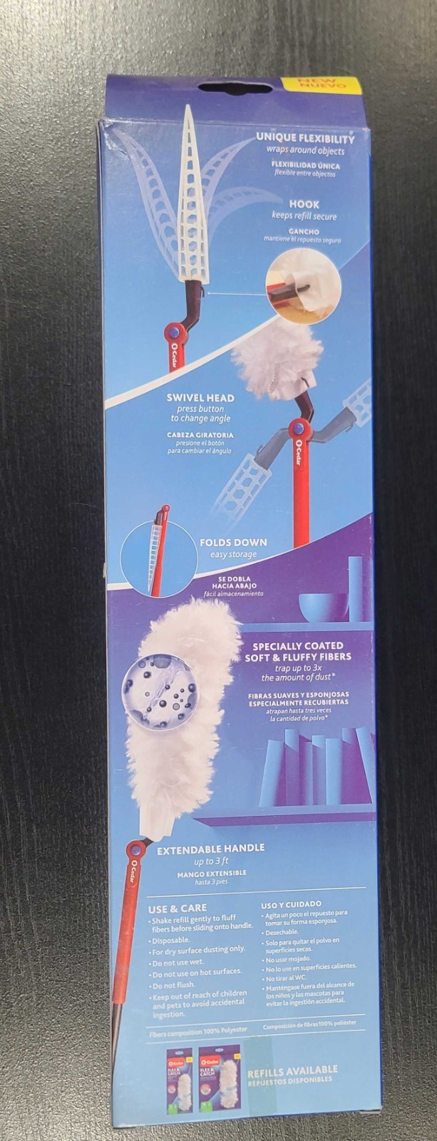 O-Cedar Flex & Catch Heavy Duty Dusting Kit Extendable Duster 5 Refills New