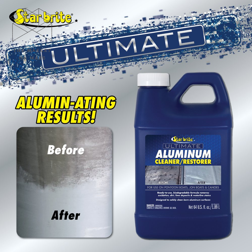 Star Brite Aluminum Cleaner – for Pontoons, Canoes & Unpainted Aluminum 64 oz