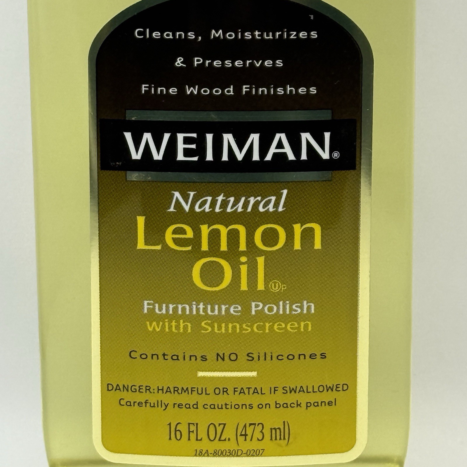Weiman Lemon Oil Furniture Wood Polish with Sunscreen 16oz 95% Full Discontinued