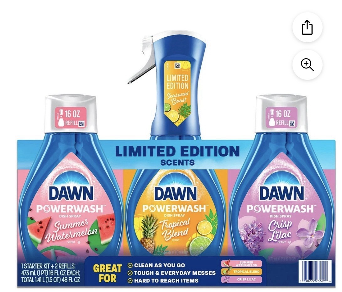Dawn Platinum Plus Powerwash Dish Spray Limited Edition 3 Pack Watermelon