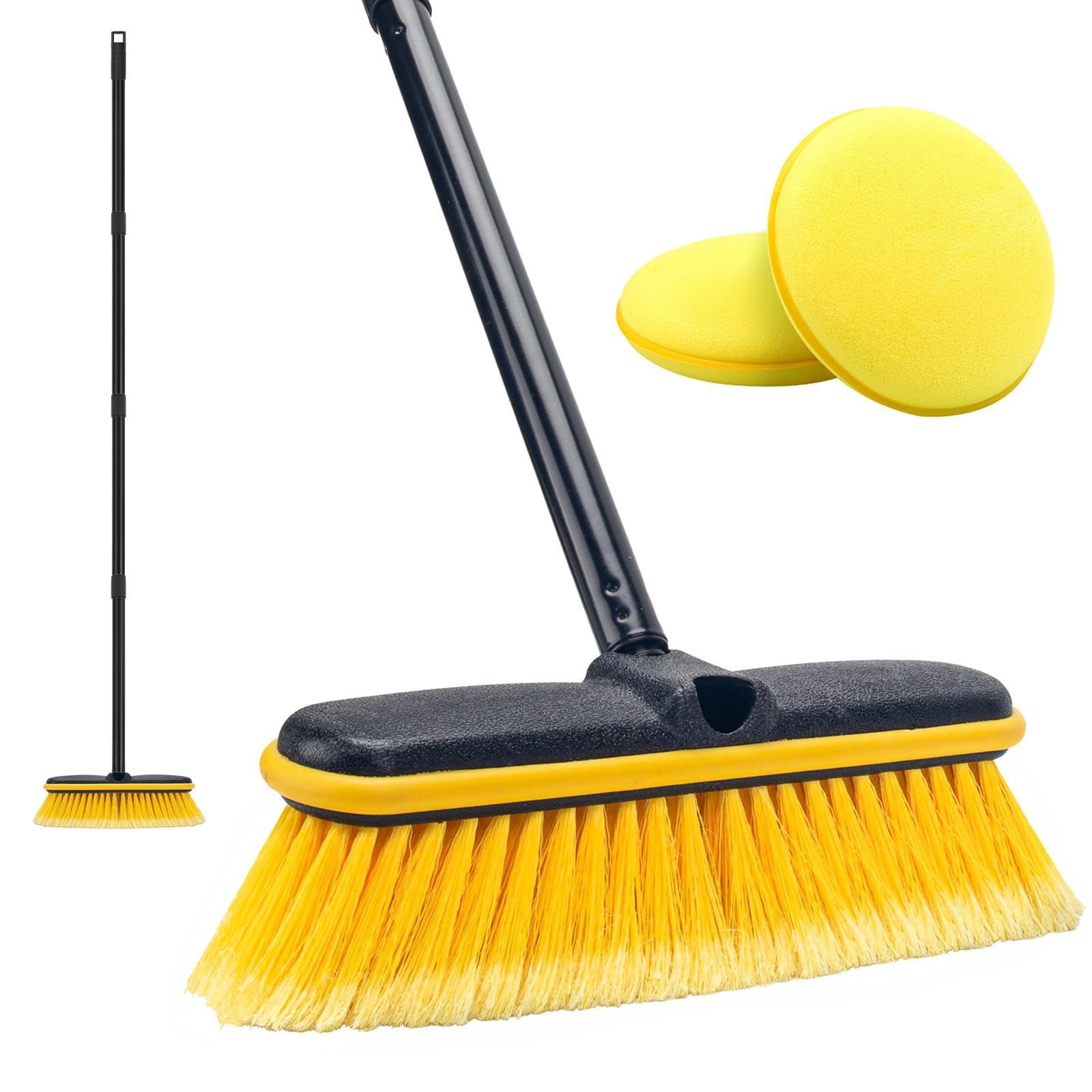 Car Wash Brush with Long Handle, 55” Vehicles Exterior Washing Supplies, Sof…