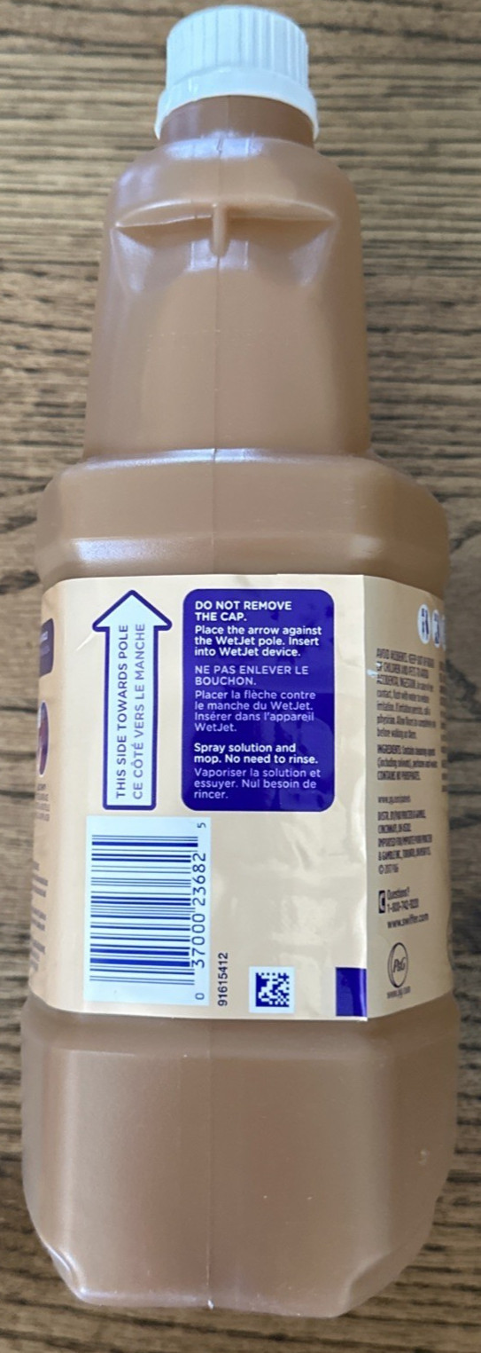 Swiffer WetJet Liquid Refill Wood Floor Liquid Cleaner, 1.25 Liter Bottle