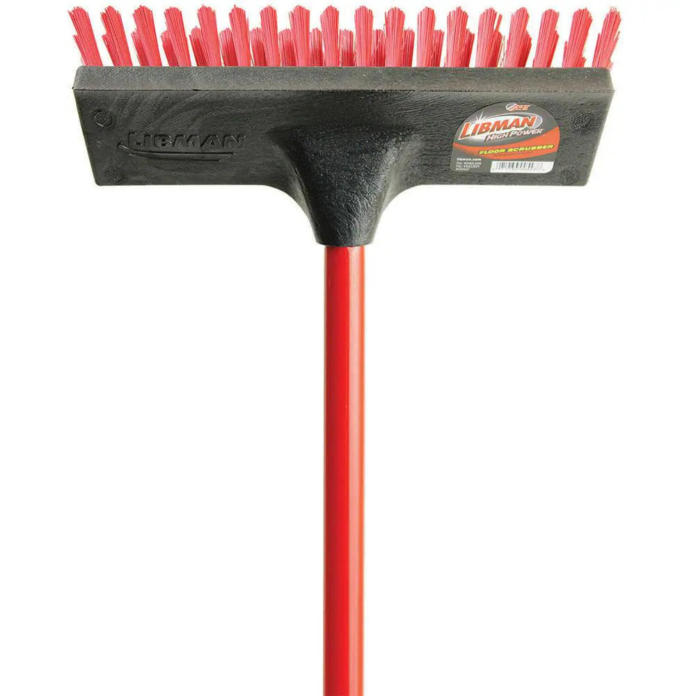 10.5 In. High Power Floor and Deck Scrub Brush with Steel Handle (2-Pack)