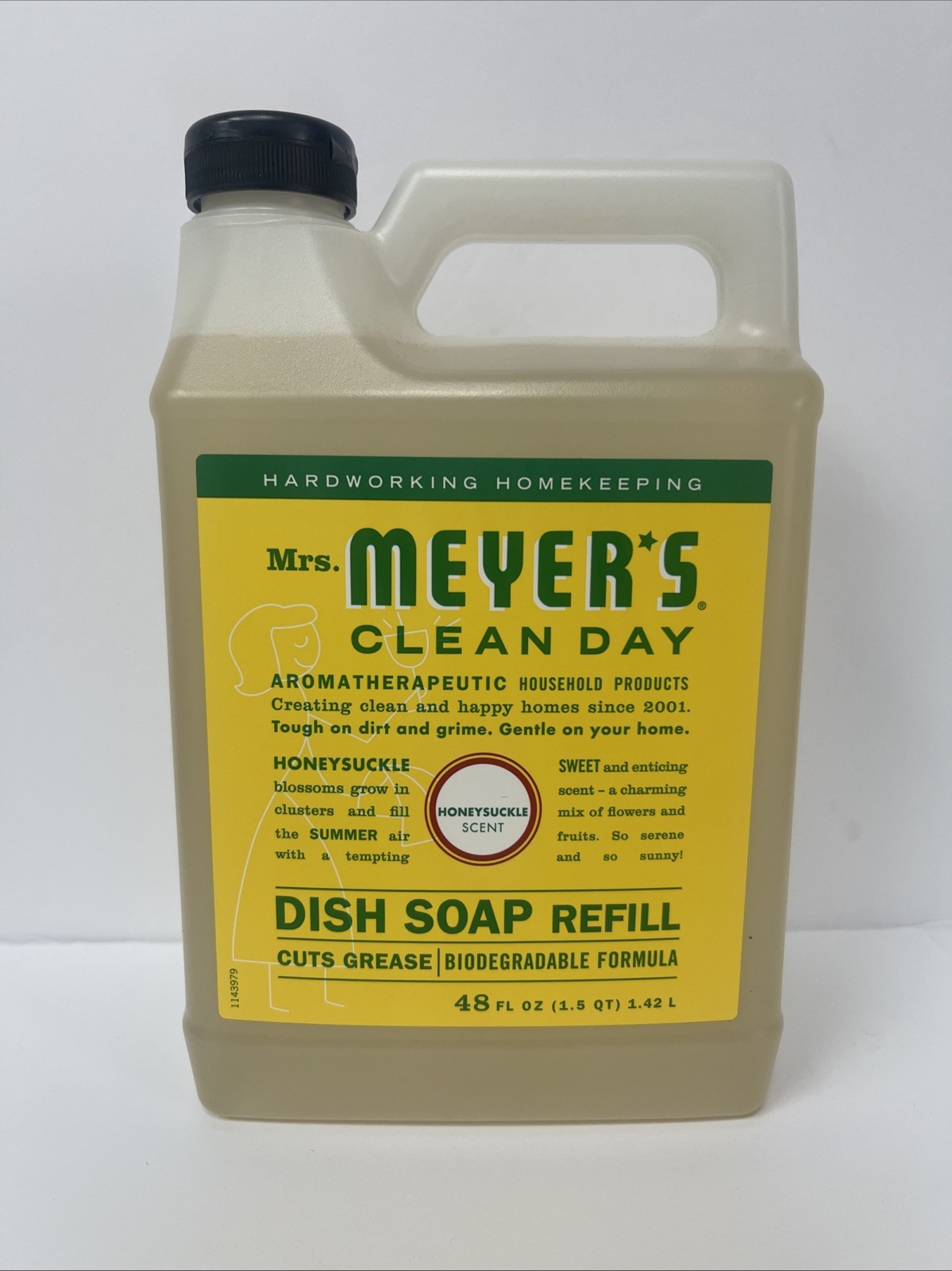 MRS. MEYER’S CLEAN DAY Dish Soap Refill, Honeysuckle Scent 48 fl. oz