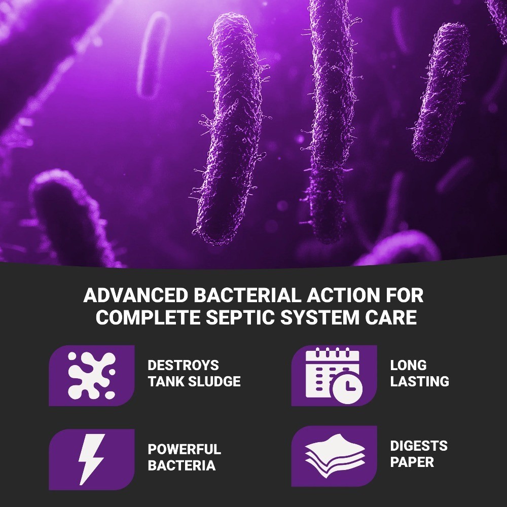 Liquid Septic Tank Treatment Enzymes Drain Clog Remover Safe for Toilet Pipes