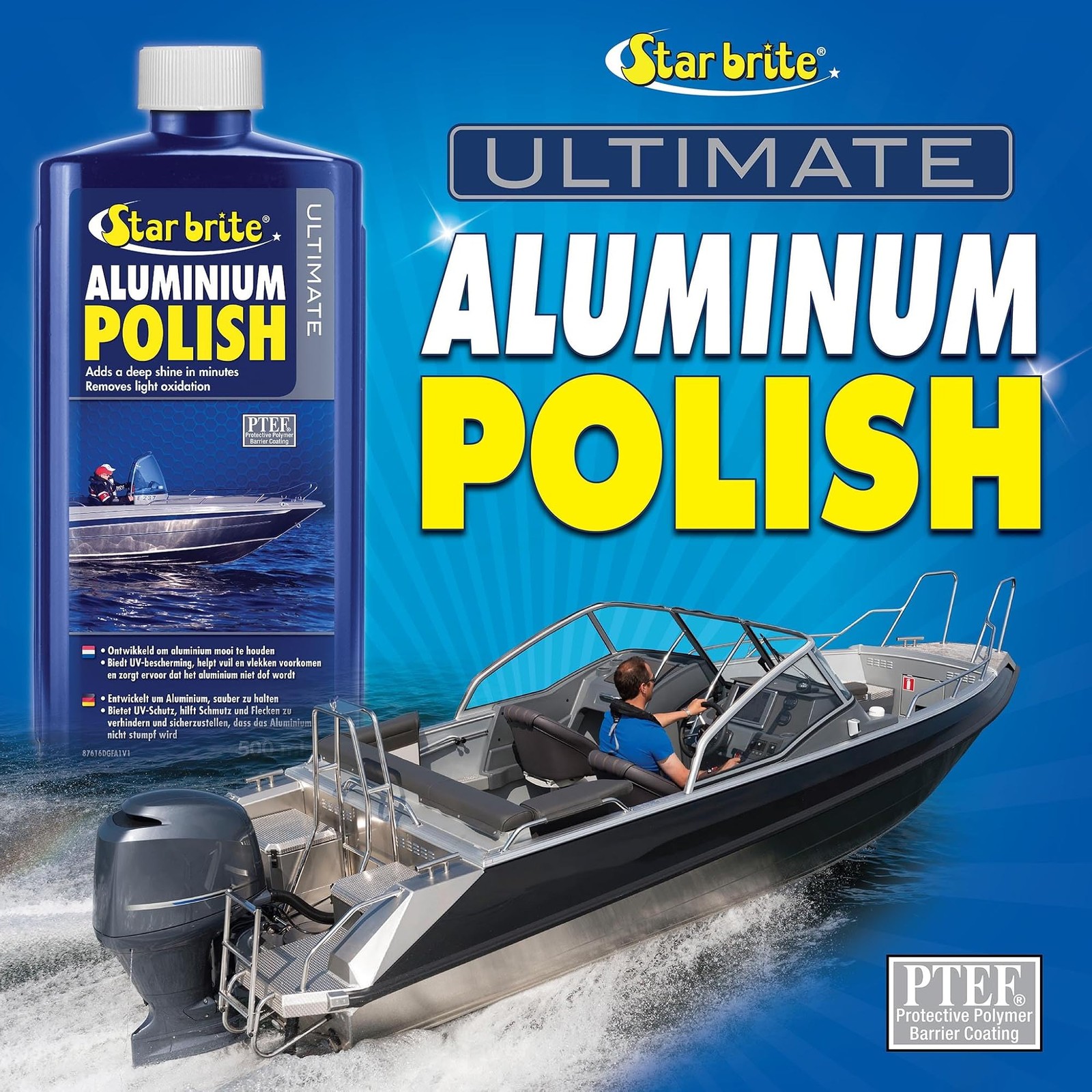STAR BRITE Ultimate Aluminum Polish Adds a Deep Protective Shine, Removes Lig…