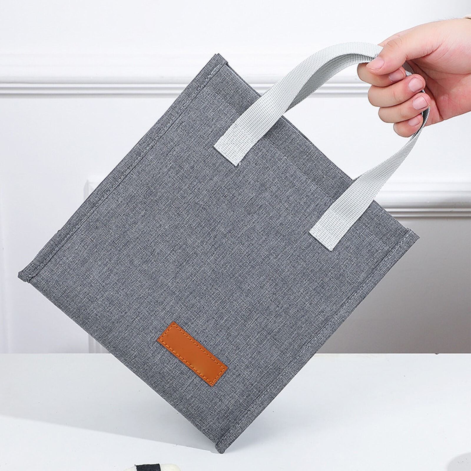Insulated Lunch Bag Cationic Fabric Large Capacity Aluminum Foil Waterproof Lunc