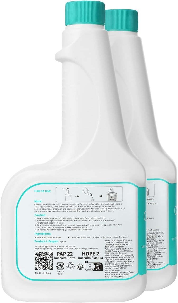 Eco-Friendly Hard Floor Cleaner – 2 Bottles, Plant-Based & Non-Toxic Solution