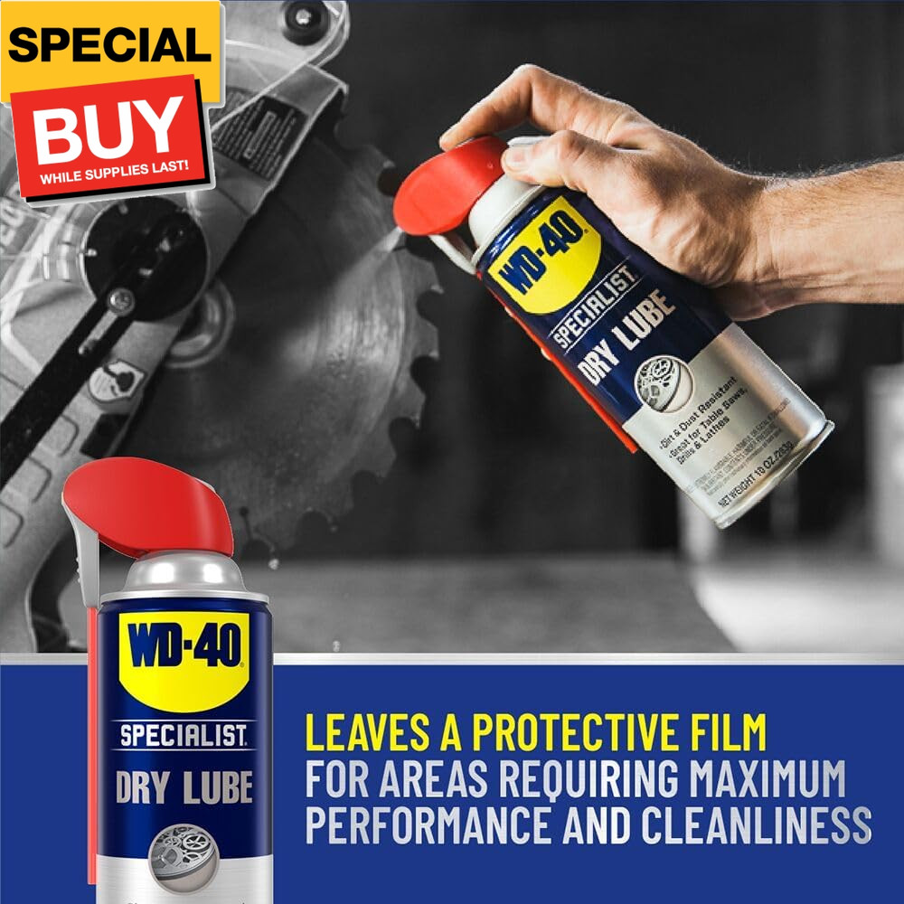 Dry Lube with SMART STRAW SPRAYS 2 WAYS, 10 OZ