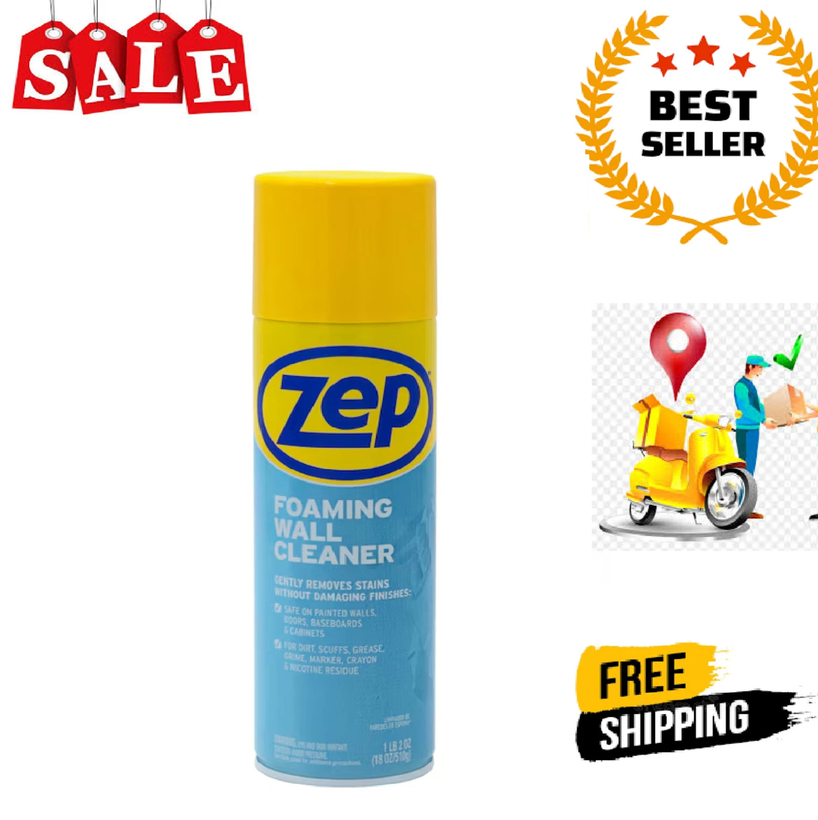 Zep Foaming Wall Cleaner 18 -fl oz Non-Scented Foam All-Purpose Cleaner