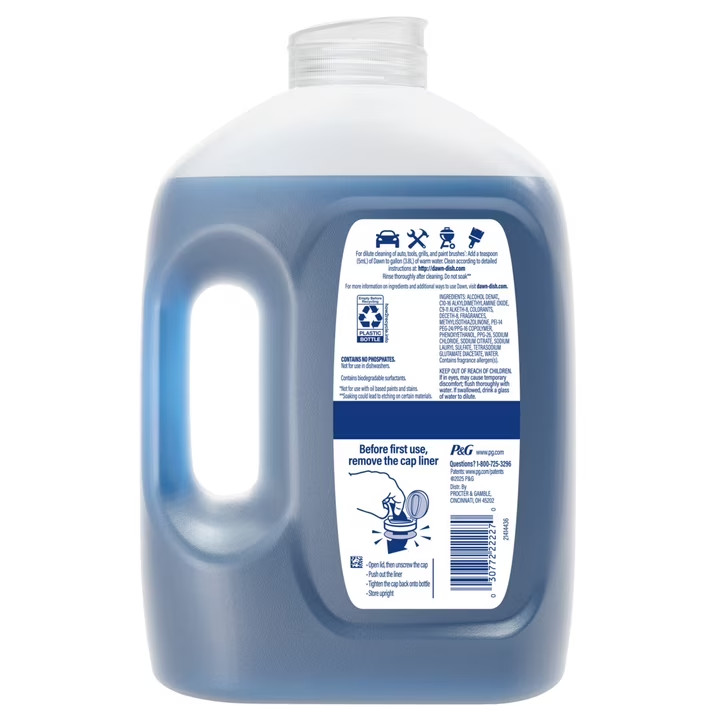 Dawn Platinum, Dishwashing Liquid, Refill Jug, Dish Soap, Fresh Rain, 68 Fl oz
