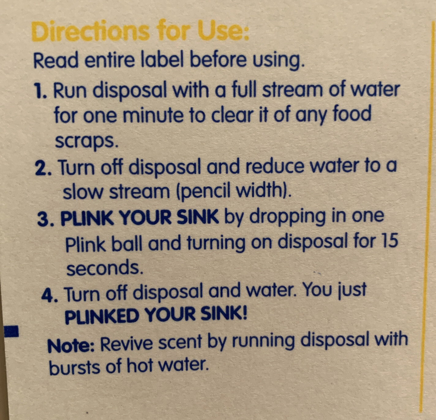 Plink Garbage Disposal Freshener & Cleaner. Fresh Lemon Scents (Set of 2). NEW