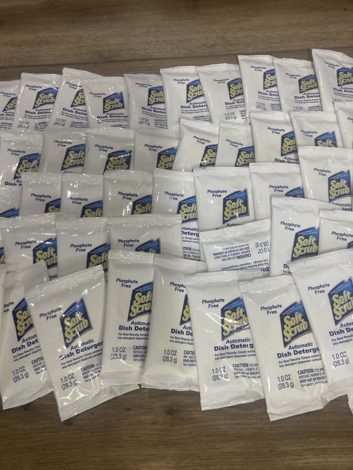 Soft Scrub Automatic Dish Detergent 1oz Powder Pouch Packets Henkel Lot Of 50pcs
