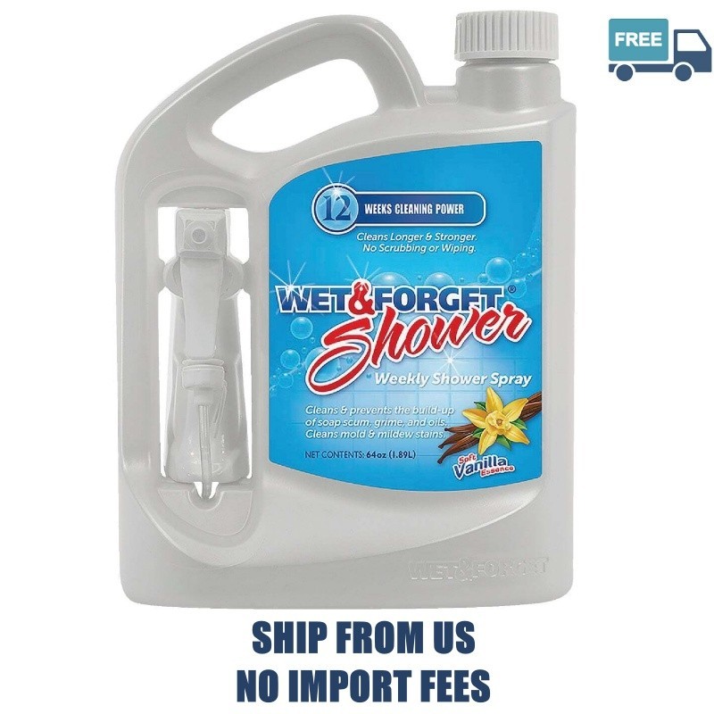 Wet & Forget Shower Cleaner Spray, Vanilla Scent, 64 oz
