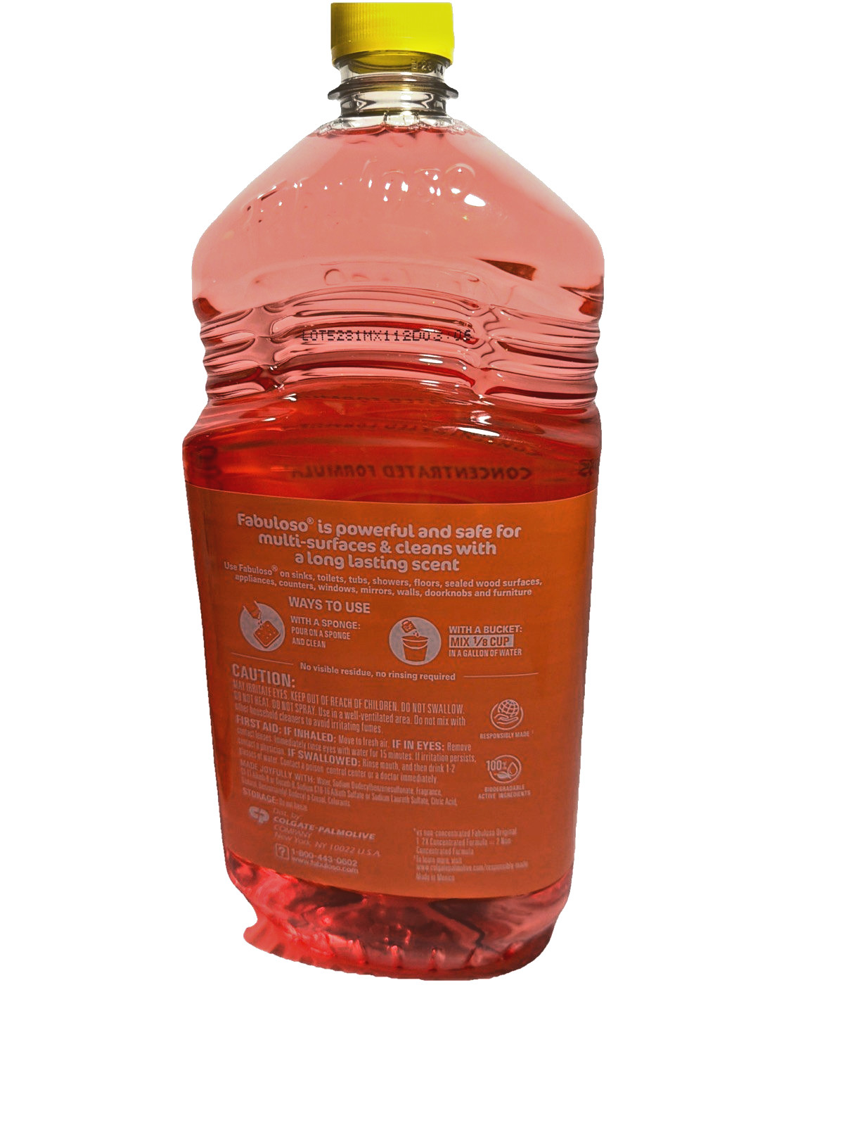 (2 PACK) Fabuloso All Purpose Floor Surface Cleaner, Peach Scent, 56 fl oz 10% D