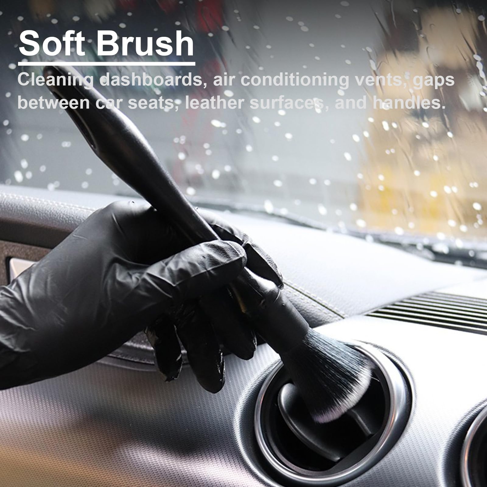 4 Pcs Car Detailing Brush Set for Interior Exterior Cleaning Car Wash Wheels
