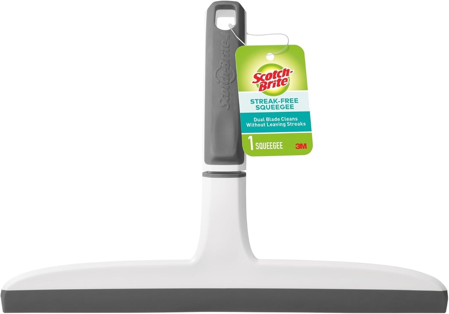 All-Purpose 10 Inch Dual Blade Streak-Free Squeegee Safe on Mirrors Glass Shower
