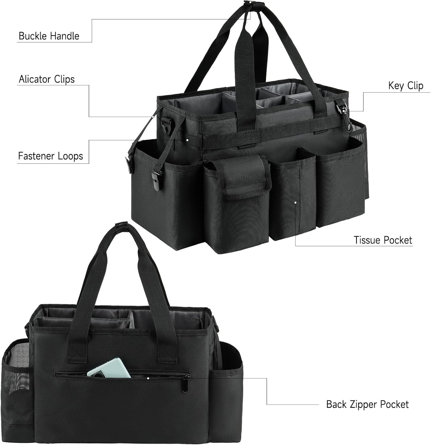 Cleaning Caddy,Cleaning Bag for Housekeepers,Cleaning Supplies Organizer with…