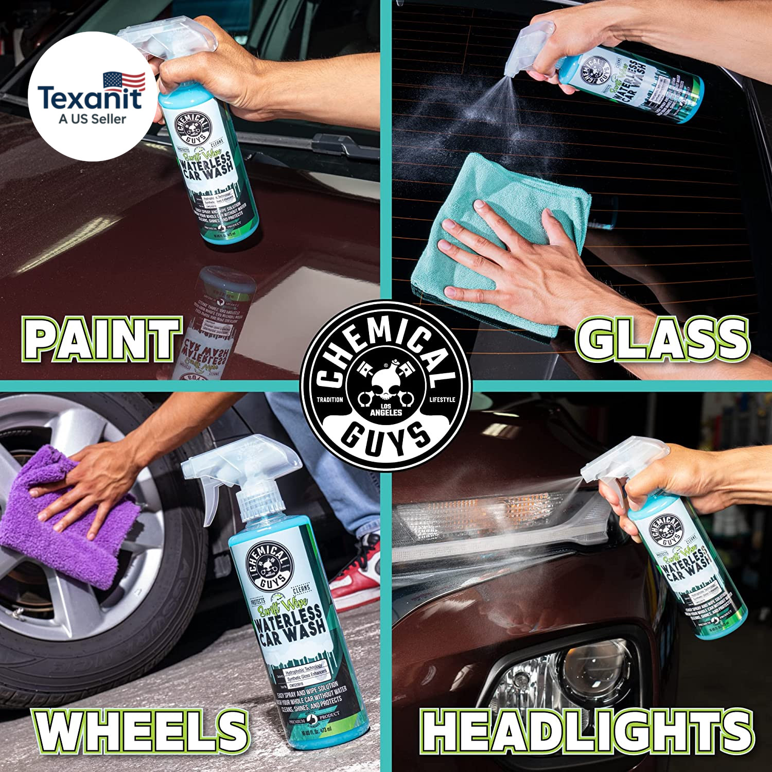 Swift Wipe Sprayable Waterless Car Wash Spray – Spray and Wipe to Safely Clean a