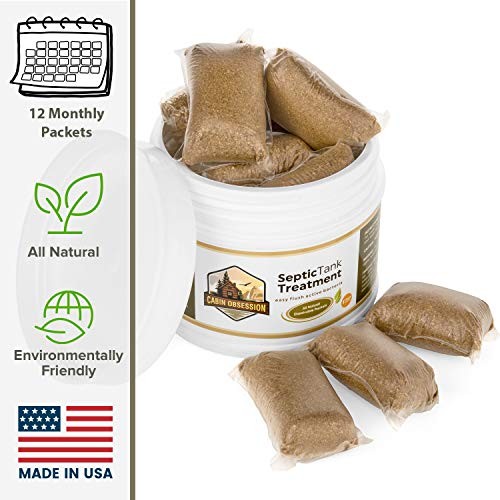 Septic Tank Treatment – 1 Year Supply of Dissolvable Easy Flush Live Bacteria