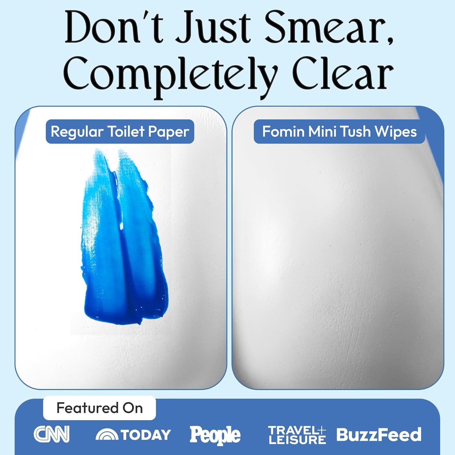 Luxury Flushable Wipes – 64 Count Unscented, pH Balanced for Sensitive Skin