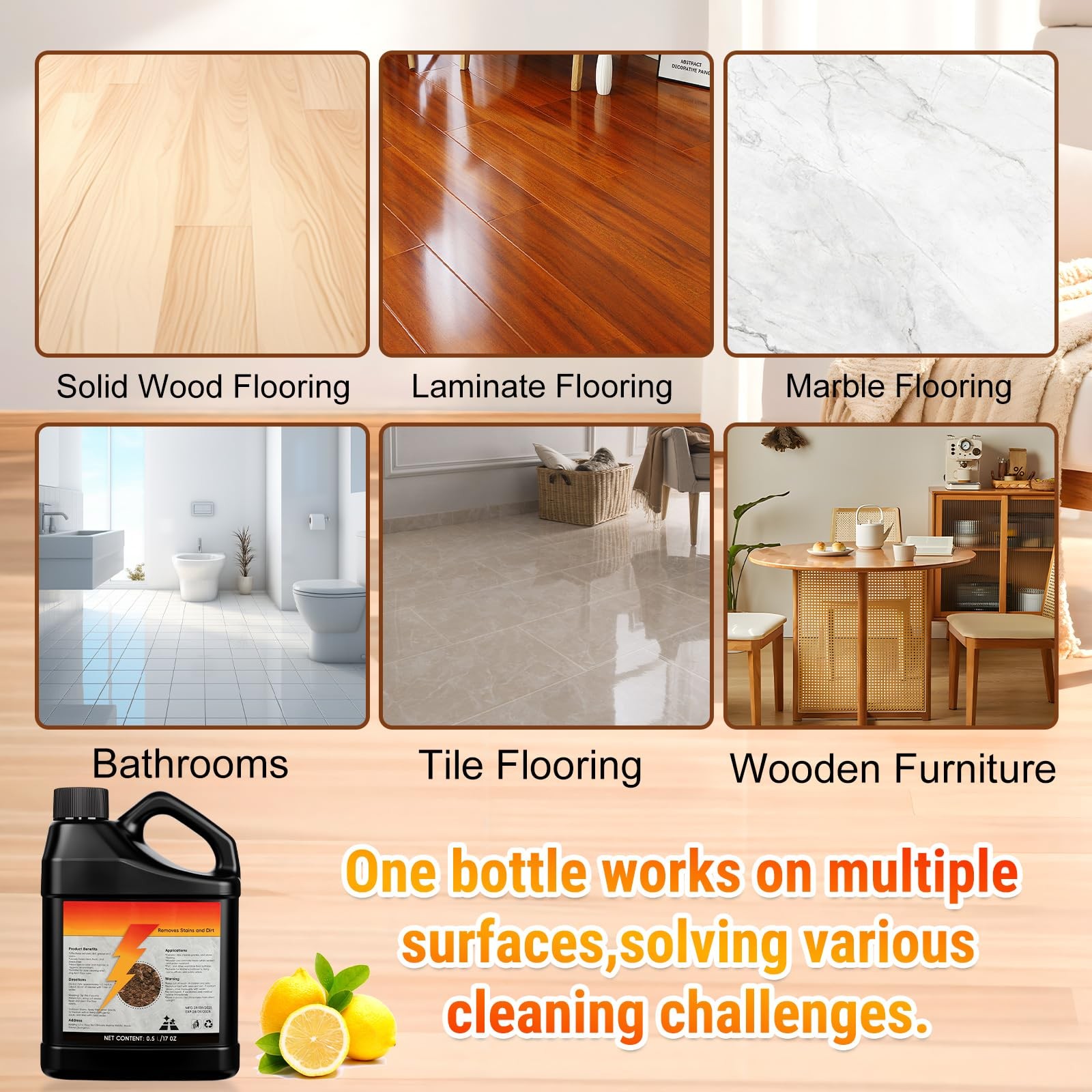 Tile Cleaner-Heavy Duty Solubrilho Floor Cleaner – 0.5L Heavy Duty Floor Cleaner